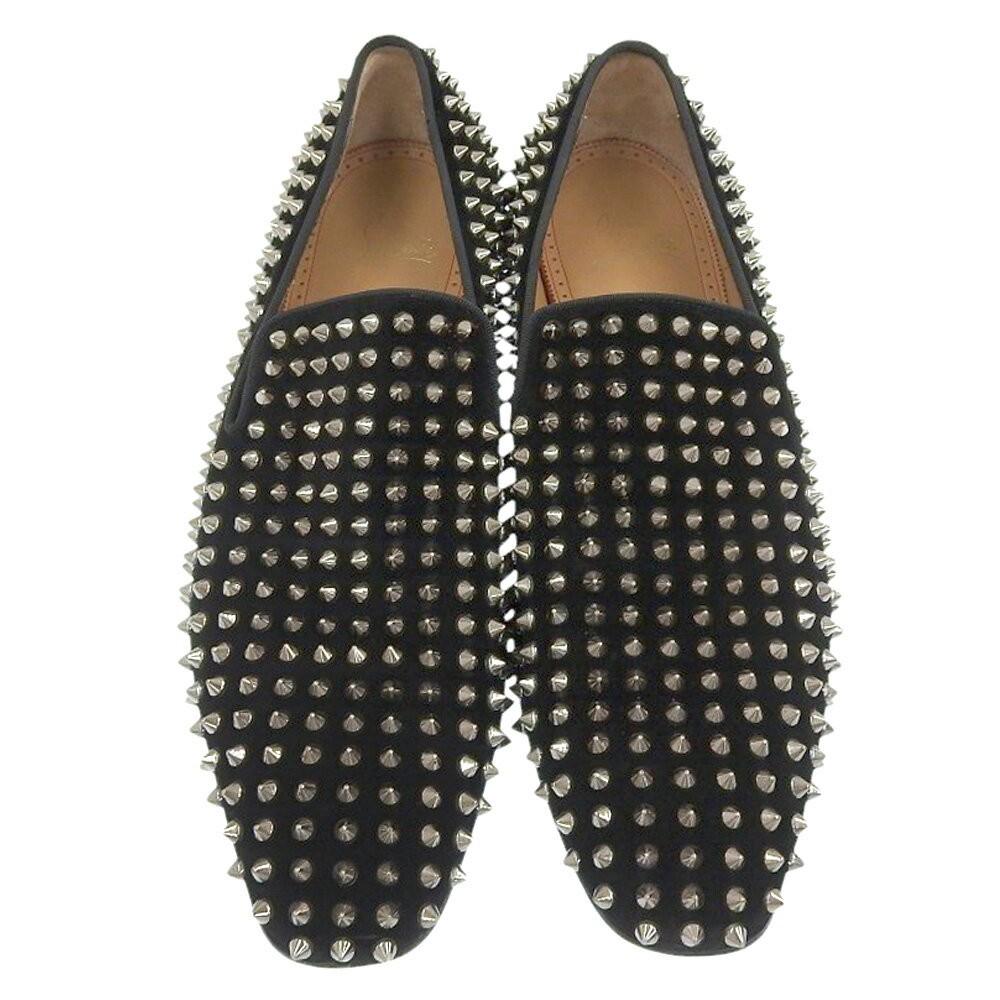 Christian Louboutin Slip-ons Shoes Sneakers Studs EU 43 US 10 Black Authentic