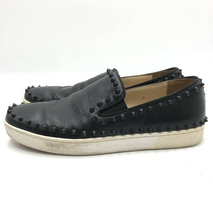 Christian Louboutin Slip-ons Shoes Sneakers Studs EU 41.5 US 8.5 Leather Black