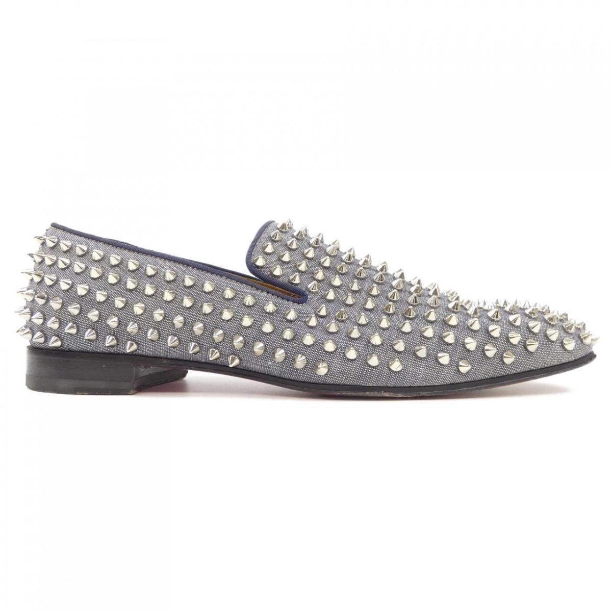 Christian Louboutin Slip-ons Shoes Studs EU 41.5 US 8.5 Silver Authentic
