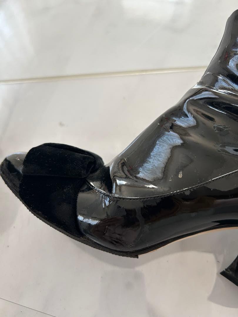 MIU MIU Boots Shoes EU 36 US 6 Ribbon Black Authentic
