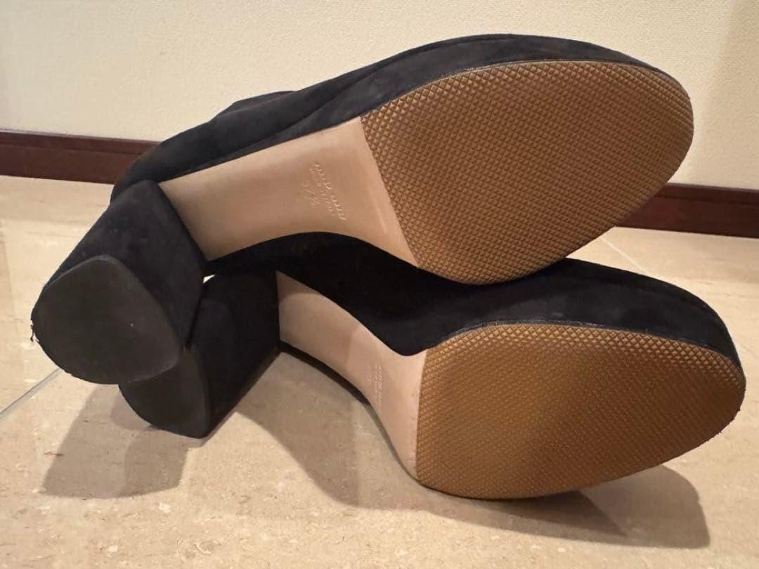 MIU MIU Boots Shoes EU 37.5 US 7.5 Suede Black Authentic