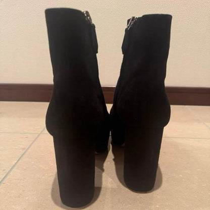 MIU MIU Boots Shoes EU 37.5 US 7.5 Suede Black Authentic
