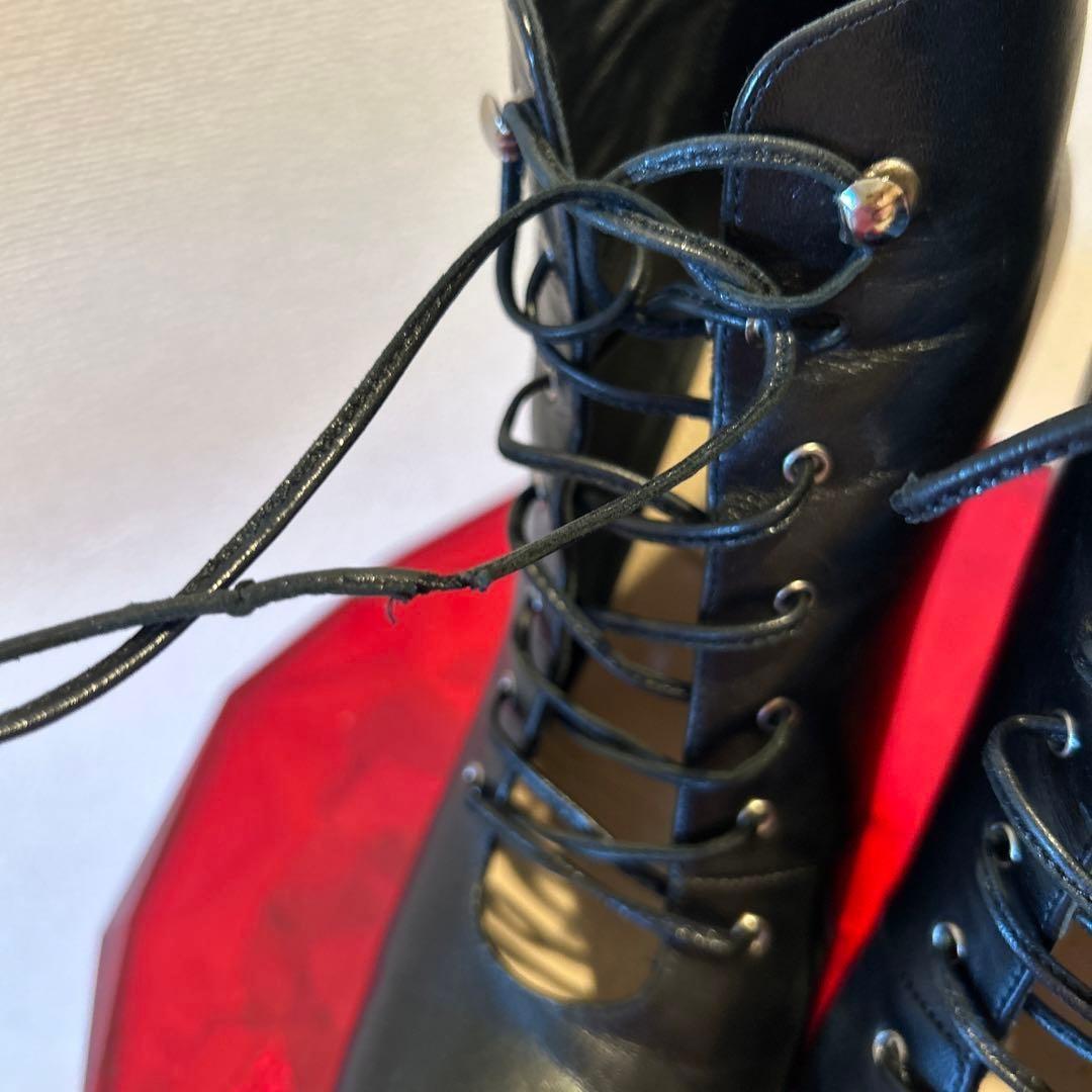 MIU MIU Boots Shoes EU 36.5 US 6.5 Leather Black Authentic