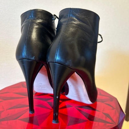 MIU MIU Boots Shoes EU 36.5 US 6.5 Leather Black Authentic
