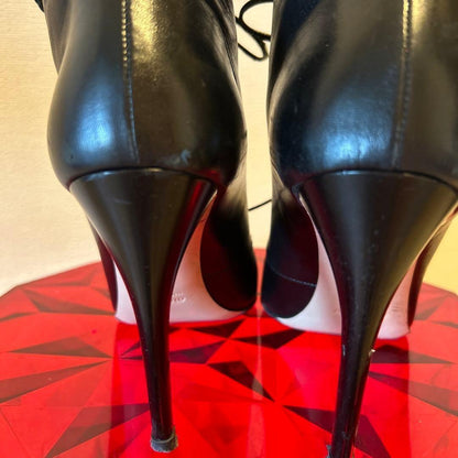 MIU MIU Boots Shoes EU 36.5 US 6.5 Leather Black Authentic