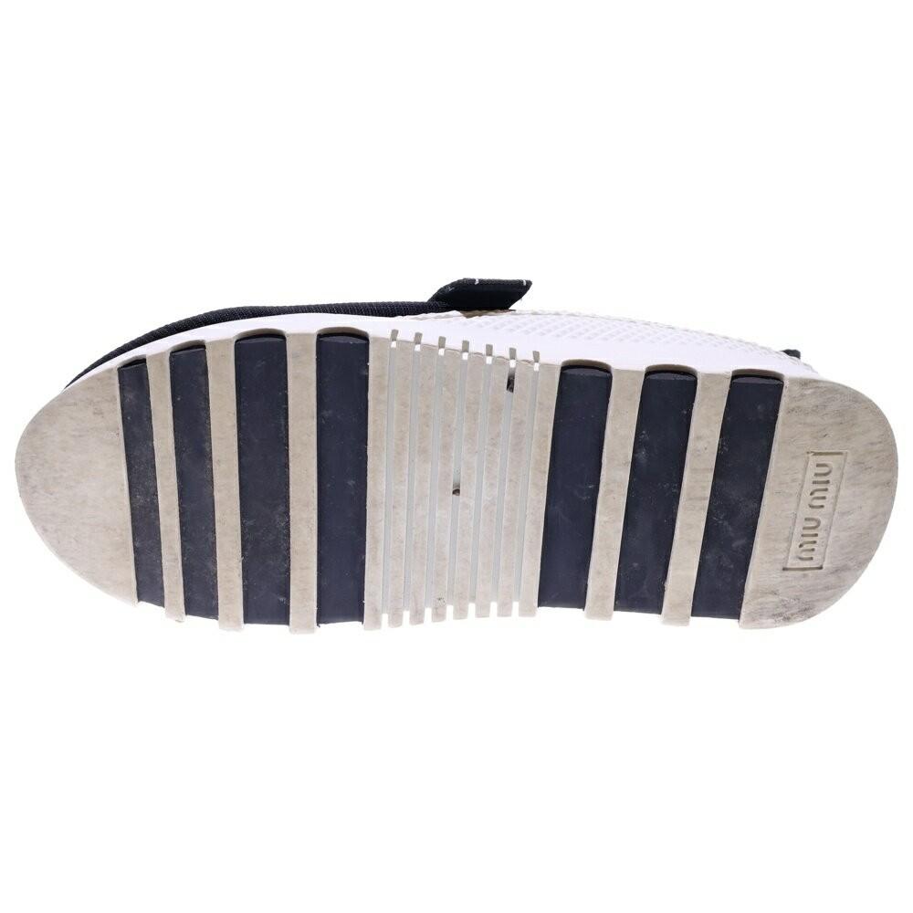 MIU MIU Sneakers Shoes Low-Cut Logo EU 36 US 6 Black Authentic