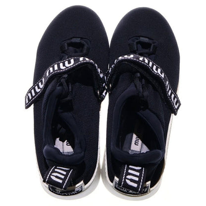 MIU MIU Sneakers Shoes Low-Cut Logo EU 36 US 6 Black Authentic