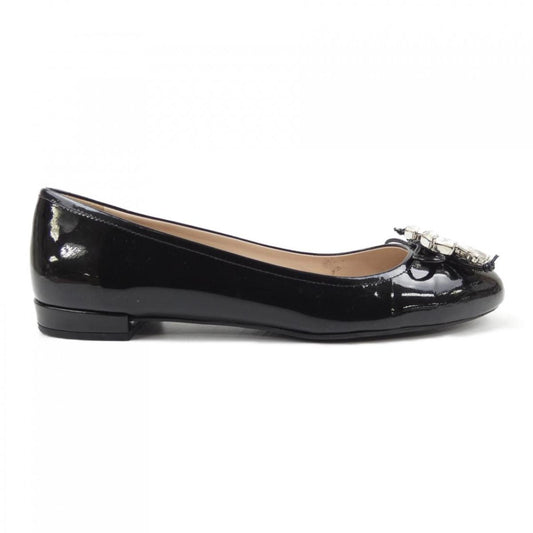 MIU MIU Flat Shoes Pumps EU 37.5 US 7.5 Black Authentic