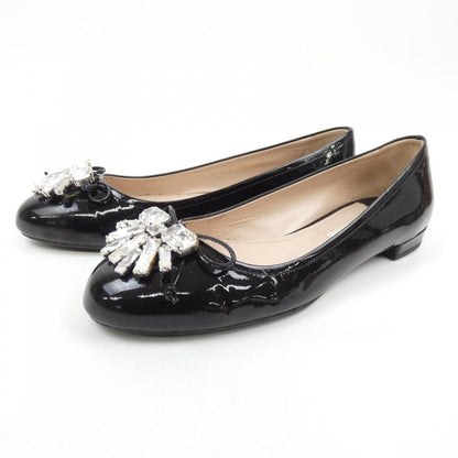 MIU MIU Flat Shoes Pumps EU 37.5 US 7.5 Black Authentic