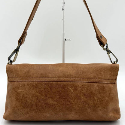 MULBERRY Hand Shoulder Bag Tote Purse 2way Turn Lock Leather Brown Authentic