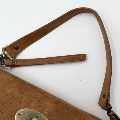 MULBERRY Hand Shoulder Bag Tote Purse 2way Turn Lock Leather Brown Authentic