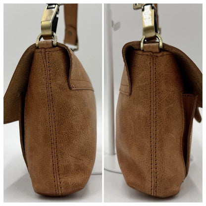 MULBERRY Hand Shoulder Bag Tote Purse 2way Turn Lock Leather Brown Authentic