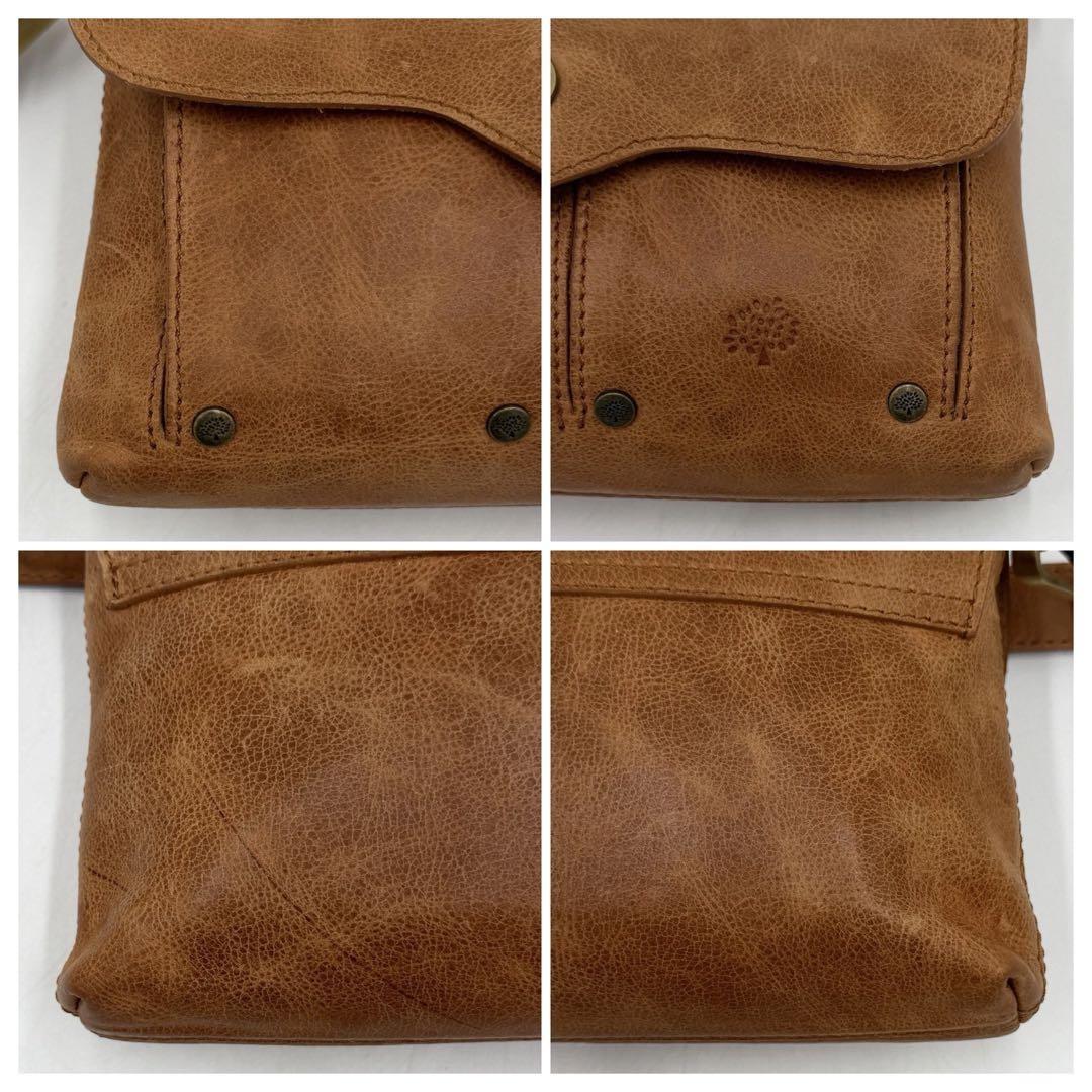 MULBERRY Hand Shoulder Bag Tote Purse 2way Turn Lock Leather Brown Authentic