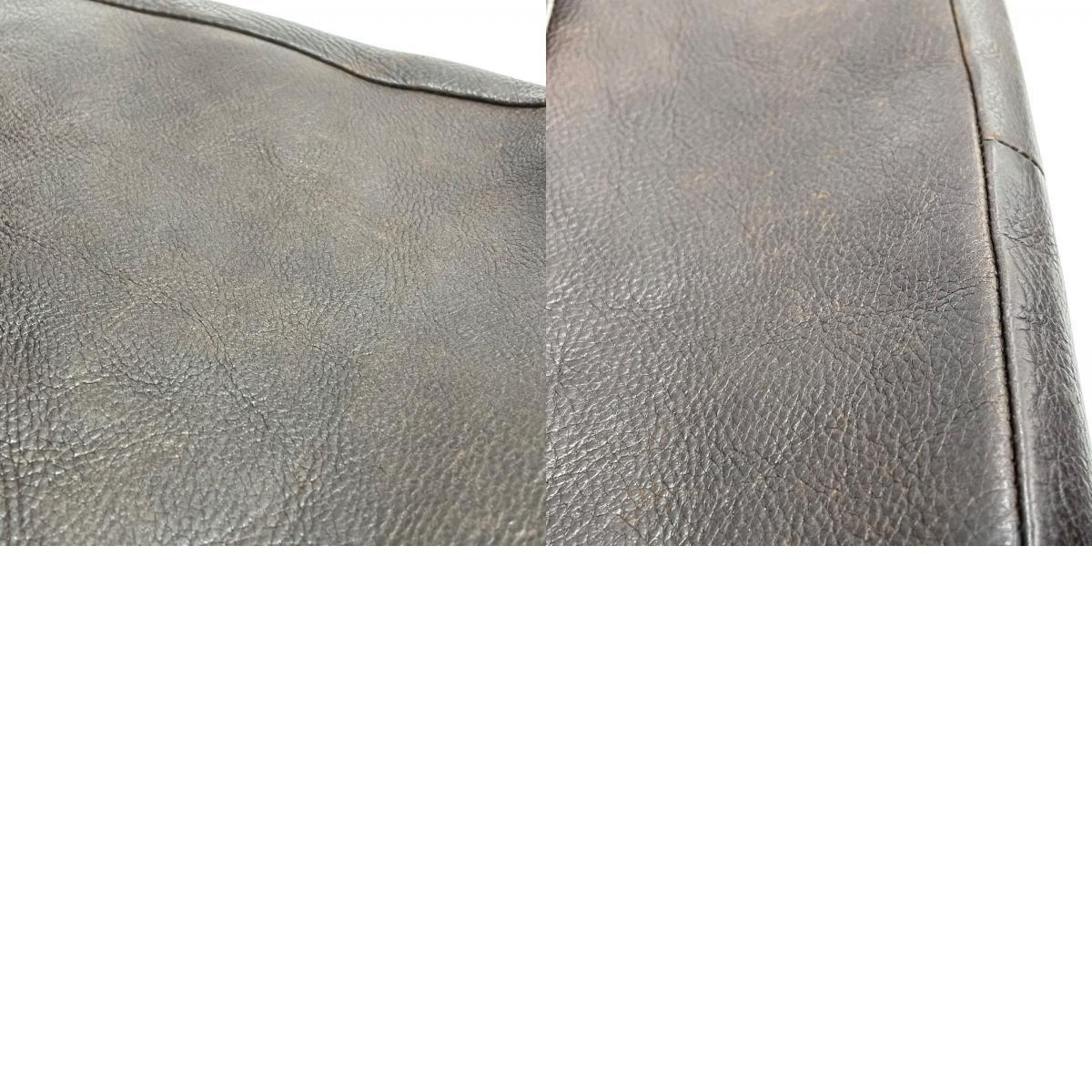 MULBERRY Shoulder Bag Purse Turn Lock Leather Brown Authentic