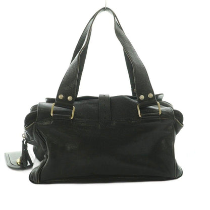 MULBERRY Hand Bag Tote Purse Leather Black Authentic