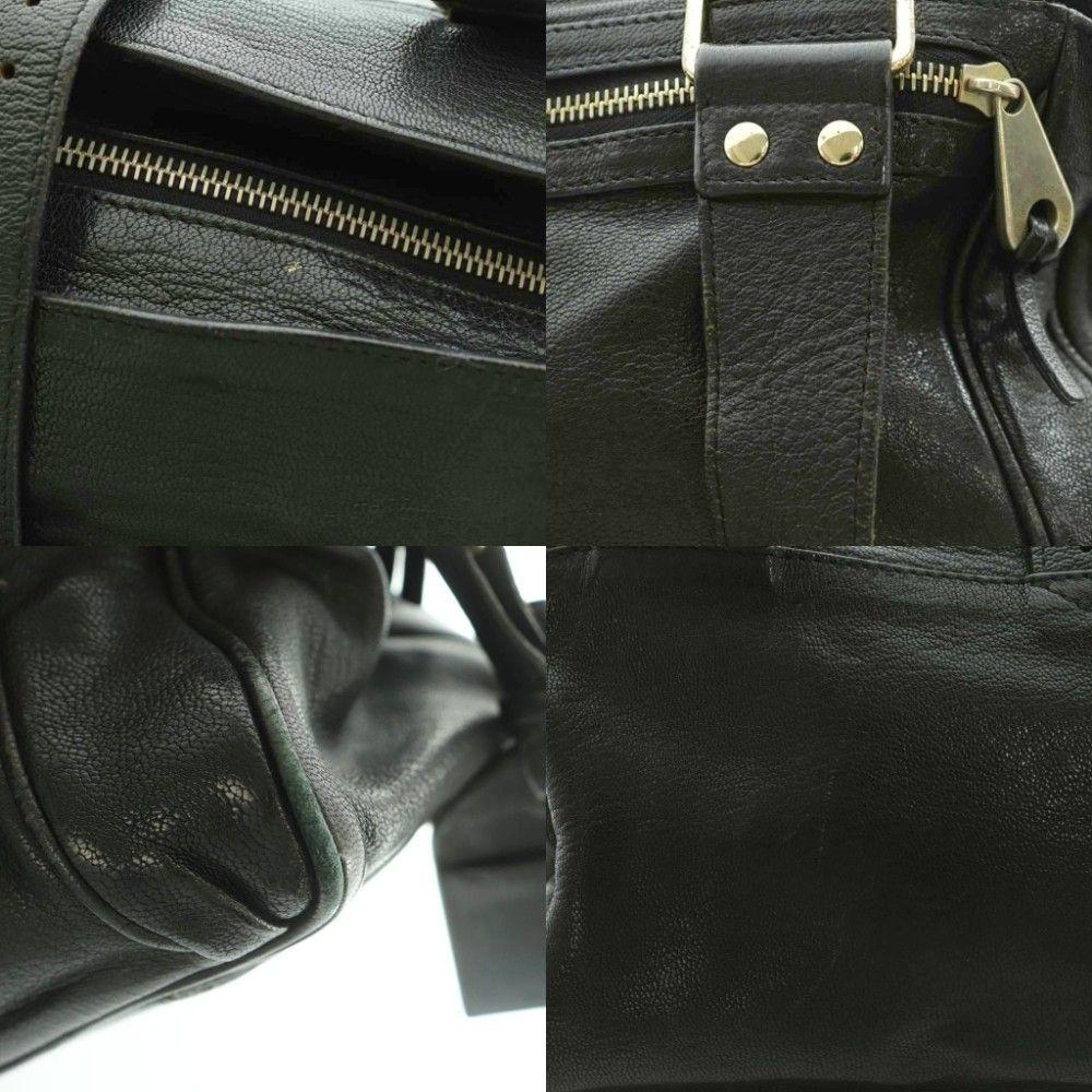 MULBERRY Hand Bag Tote Purse Leather Black Authentic