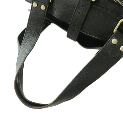 MULBERRY Hand Bag Tote Purse Leather Black Authentic