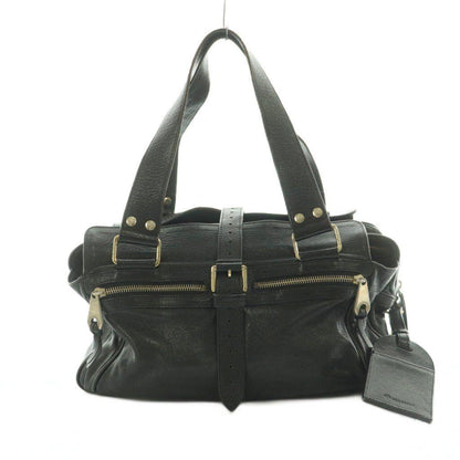 MULBERRY Hand Bag Tote Purse Leather Black Authentic