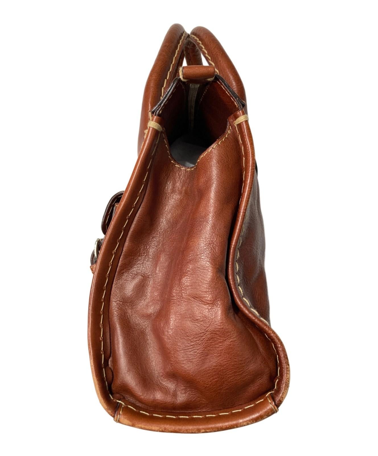 Chloe Hand Shoulder Bag Tote Purse 2way Brown Authentic