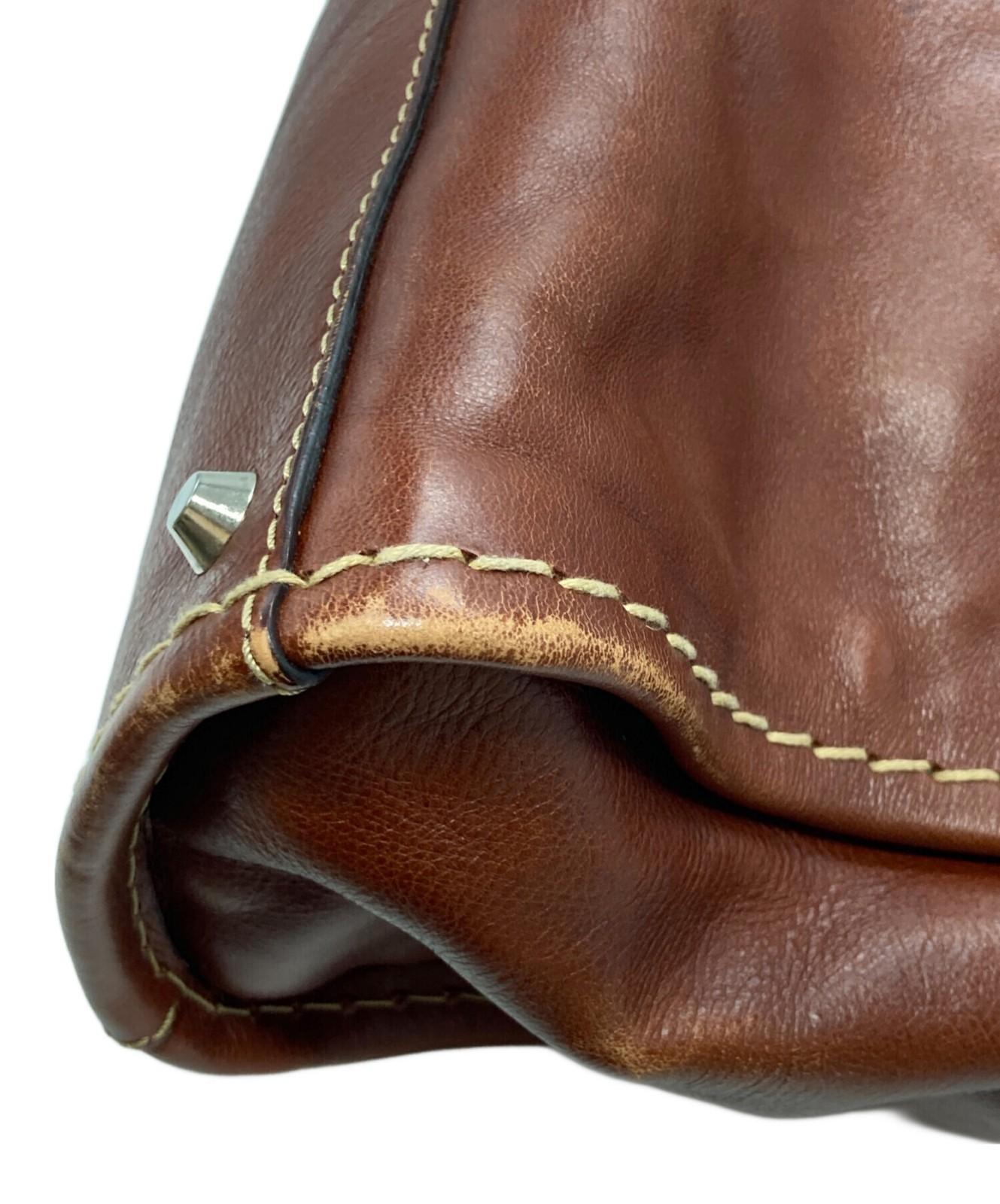 Chloe Hand Shoulder Bag Tote Purse 2way Brown Authentic