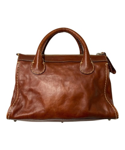 Chloe Hand Shoulder Bag Tote Purse 2way Brown Authentic