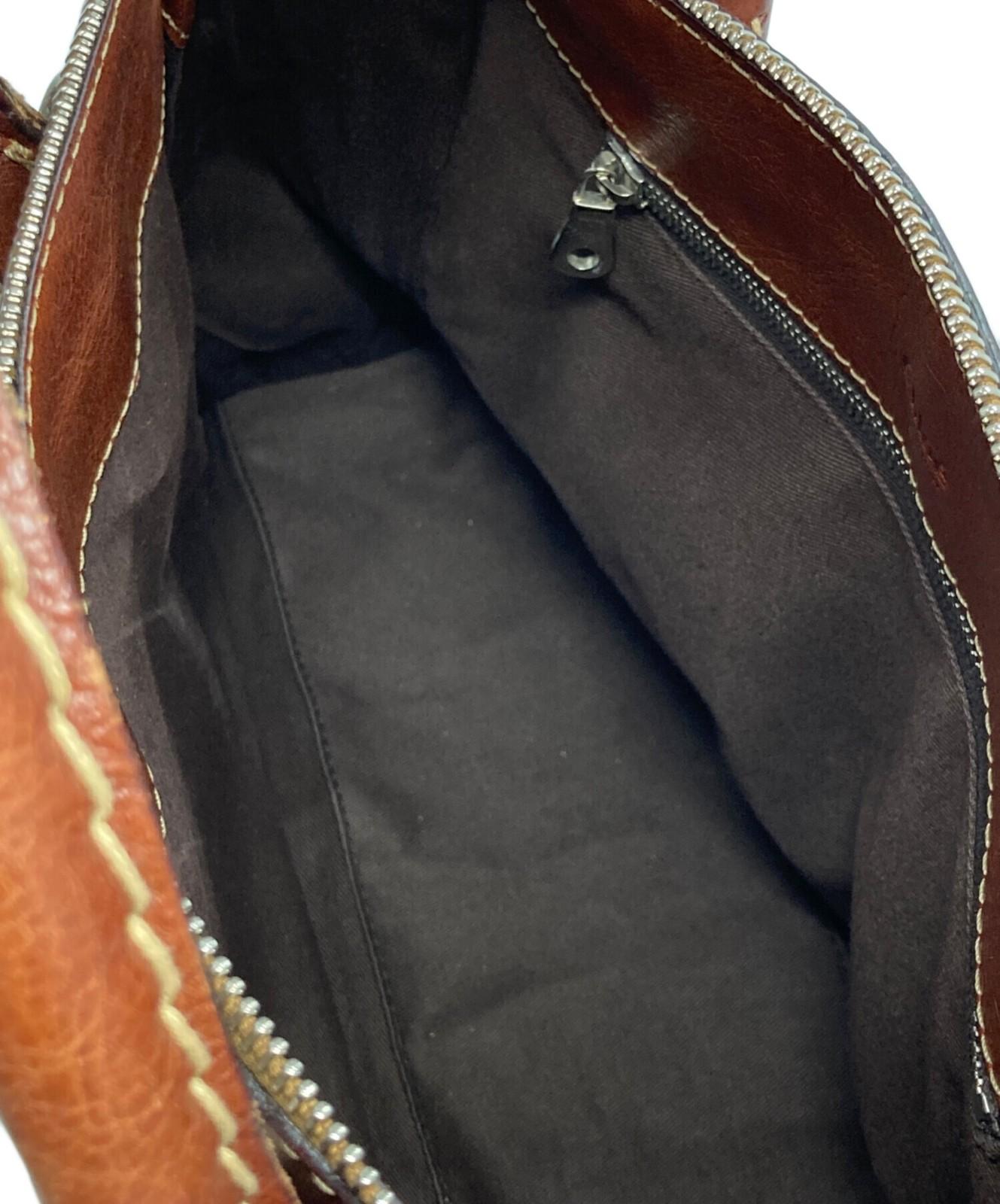 Chloe Hand Shoulder Bag Tote Purse 2way Brown Authentic