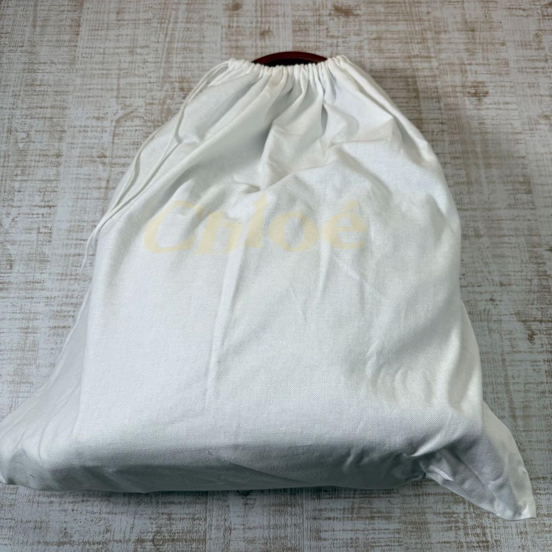 Chloe Hand Bag Tote Purse Logo Brown Authentic