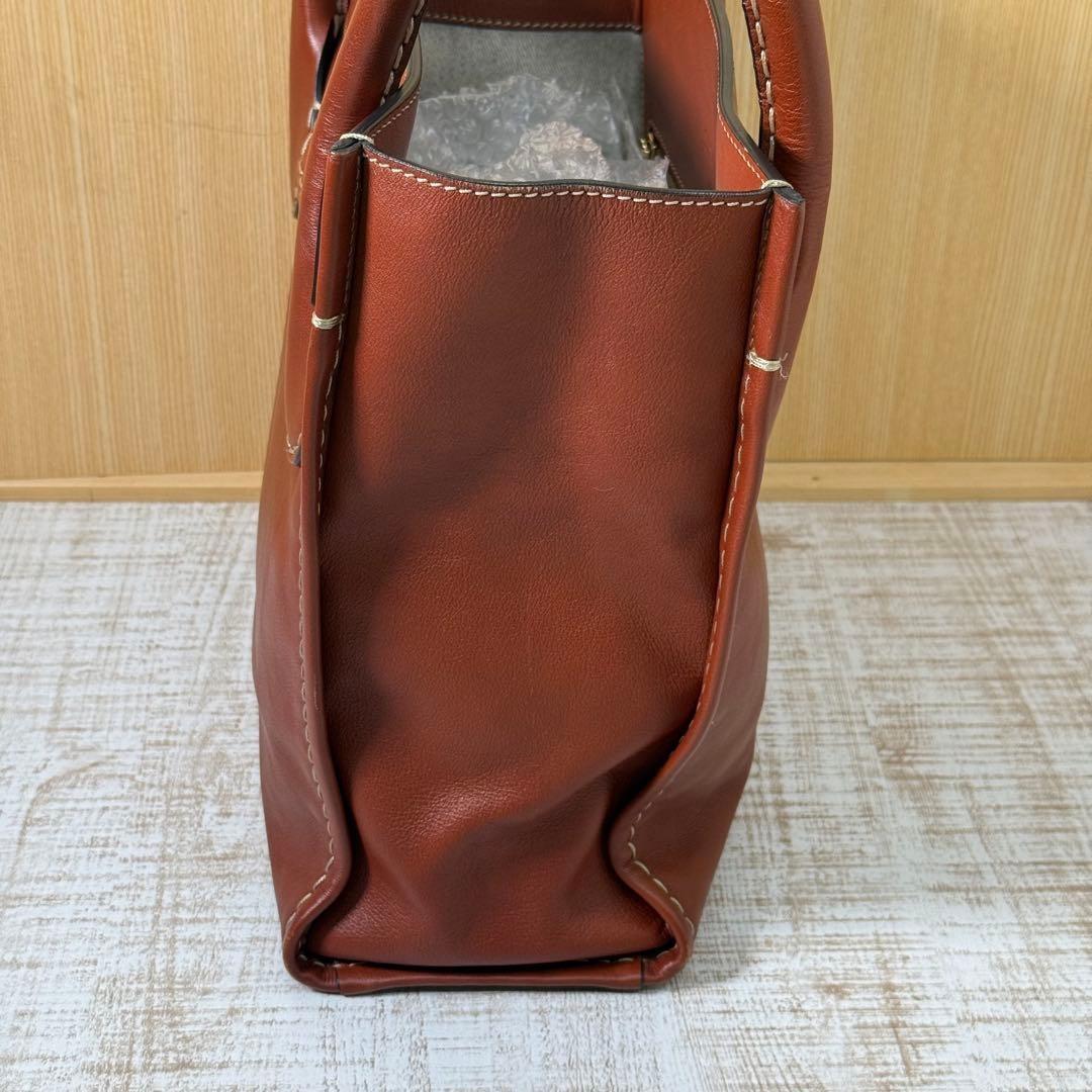 Chloe Hand Bag Tote Purse Logo Brown Authentic