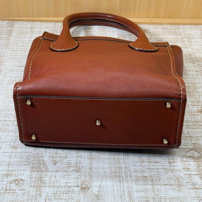 Chloe Hand Bag Tote Purse Logo Brown Authentic