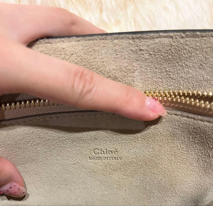 Chloe Shoulder Bag Purse FAYE Suede Multicolor Authentic