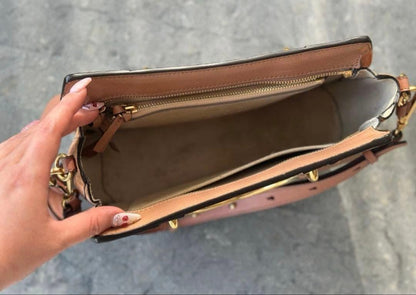 Chloe Hand Bag Tote Purse Pixiv Leather Brown Authentic