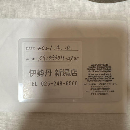 Chloe Hand Shoulder Bag Tote Purse 2way Leather Greige Authentic