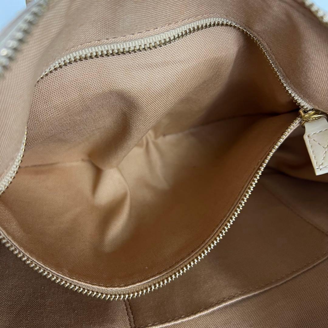 Chloe Accessory Pouch Shoulder Bag Purse Leather Pink Beige Authentic