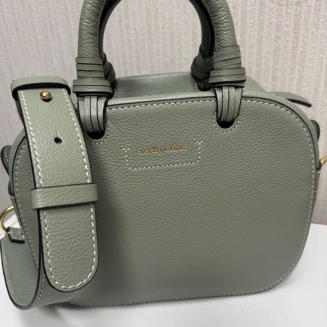 See By Chloe Shoulder Bag Purse Gray Authentic