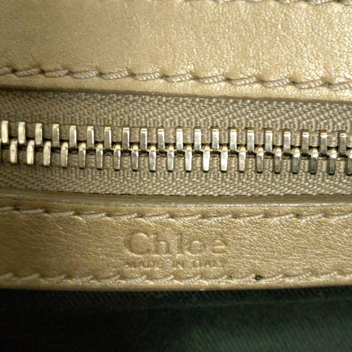 Chloe Hand Bag Tote Purse Bay Patent Leather Black Authentic