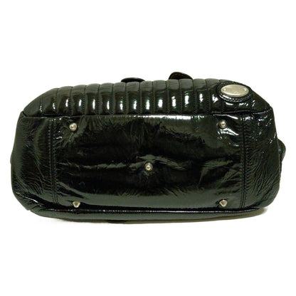 Chloe Hand Bag Tote Purse Bay Patent Leather Black Authentic