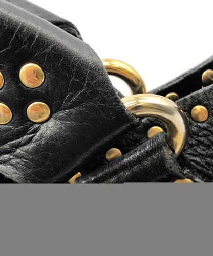 CELINE Hand Bag Tote Purse Black Authentic