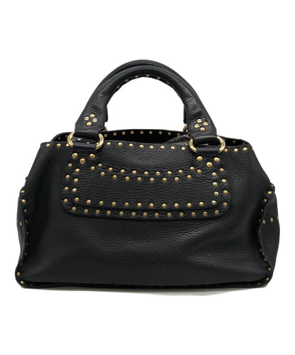 CELINE Hand Bag Tote Purse Black Authentic