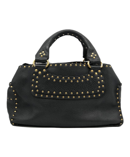 CELINE Hand Bag Tote Purse Black Authentic