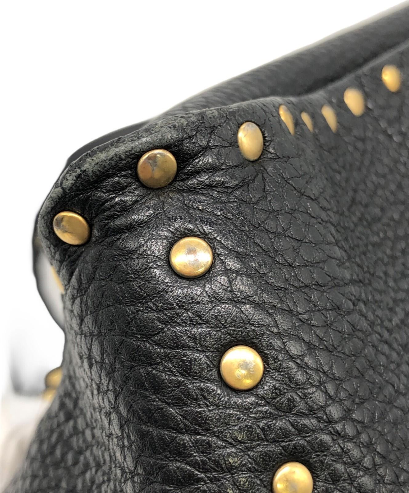 CELINE Hand Bag Tote Purse Black Authentic