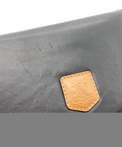 CELINE Shoulder Bag Purse Macadam Black Authentic