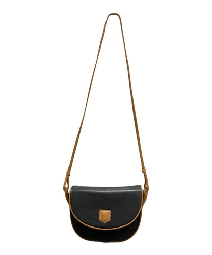 CELINE Shoulder Bag Purse Macadam Black Authentic