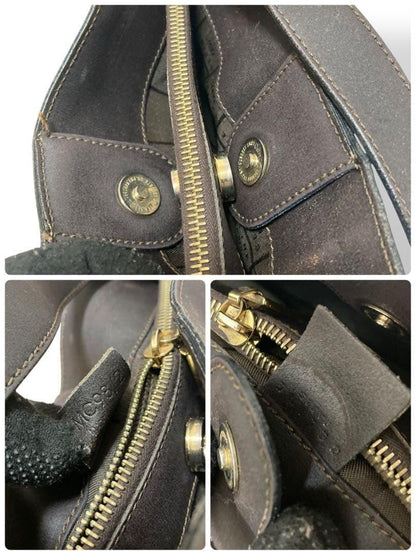 CELINE Shoulder Bag Purse Leather Black Authentic