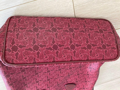 CELINE Hand Shoulder Bag Tote Purse 2way Red Authentic