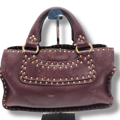 CELINE Hand Bag Tote Purse Boogie Leather Bordeaux Authentic