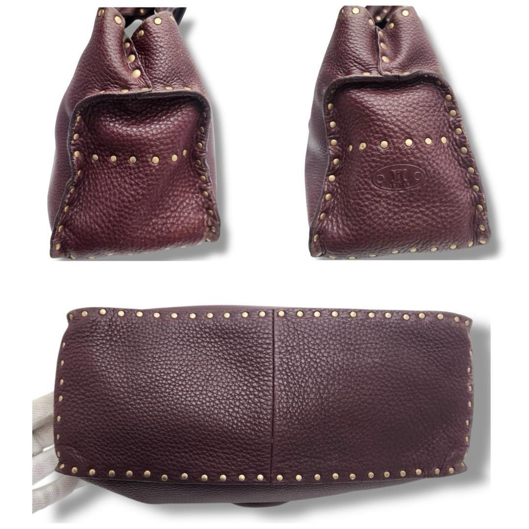 CELINE Hand Bag Tote Purse Boogie Leather Bordeaux Authentic