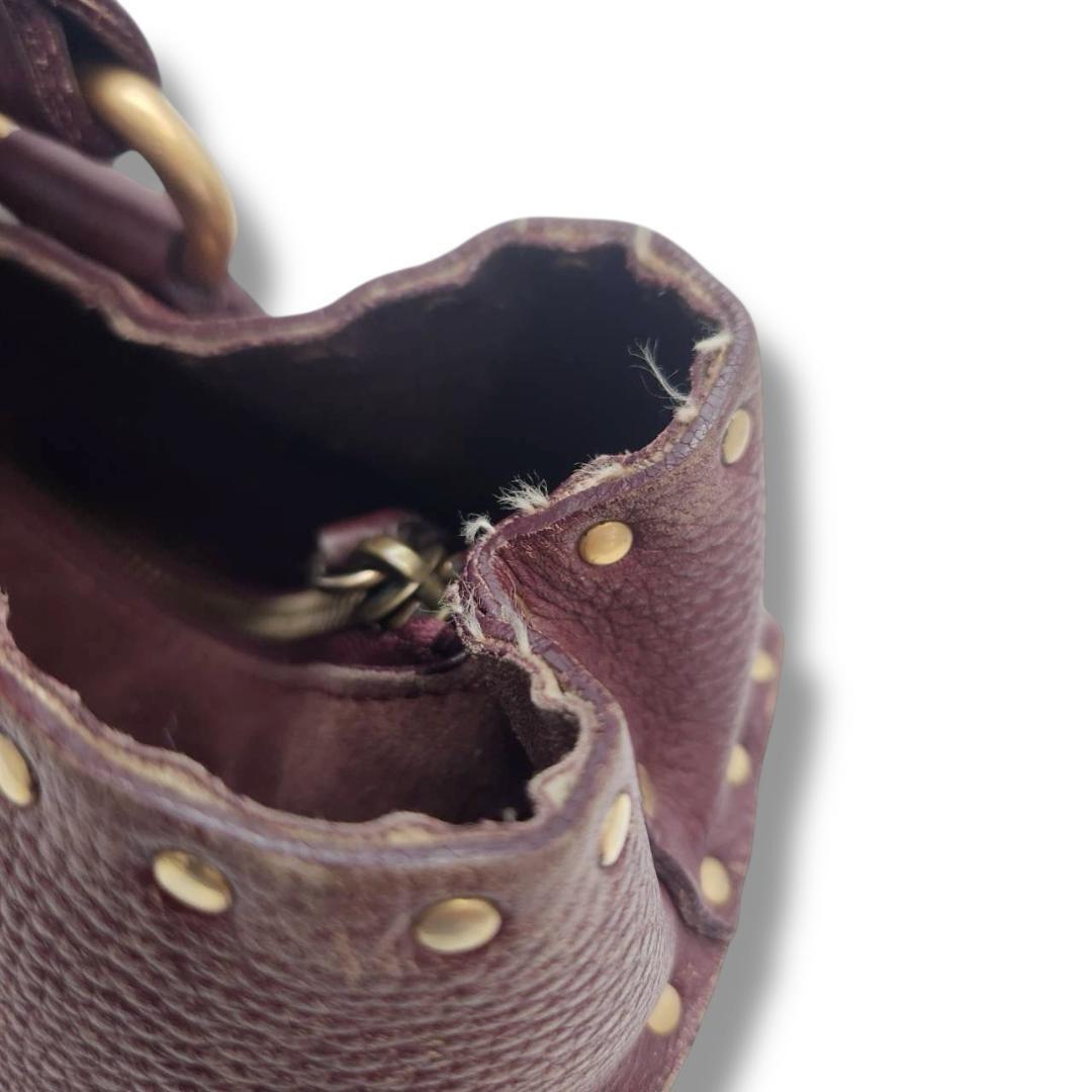 CELINE Hand Bag Tote Purse Boogie Leather Bordeaux Authentic