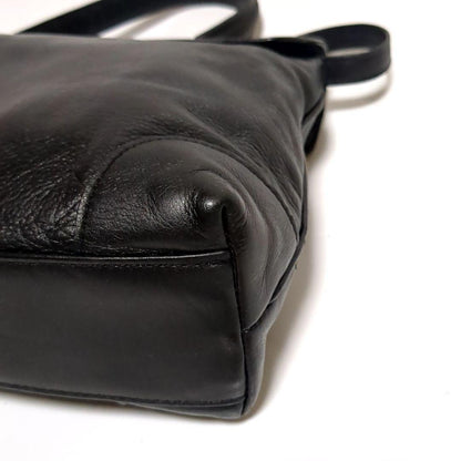 CELINE Hand Shoulder Bag Tote Purse 2way Leather Black Authentic