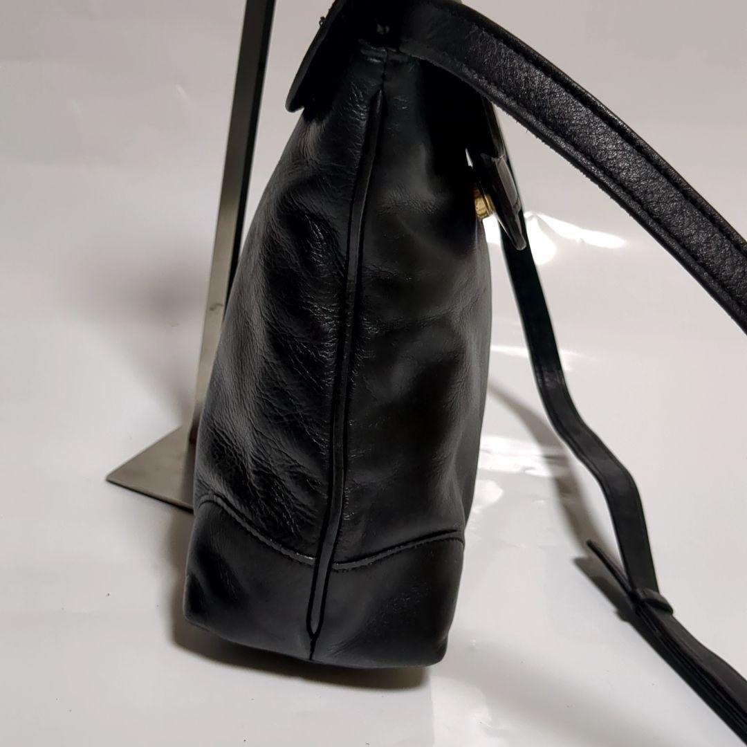 CELINE Hand Shoulder Bag Tote Purse 2way Leather Black Authentic