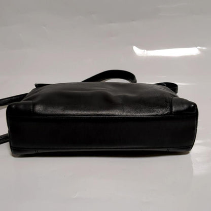 CELINE Hand Shoulder Bag Tote Purse 2way Leather Black Authentic